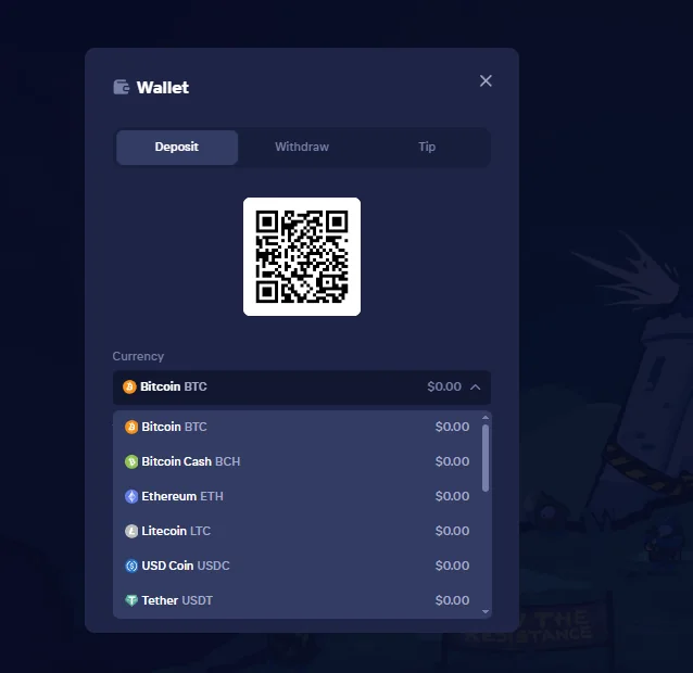 Duel Wallet kryptovaluutat